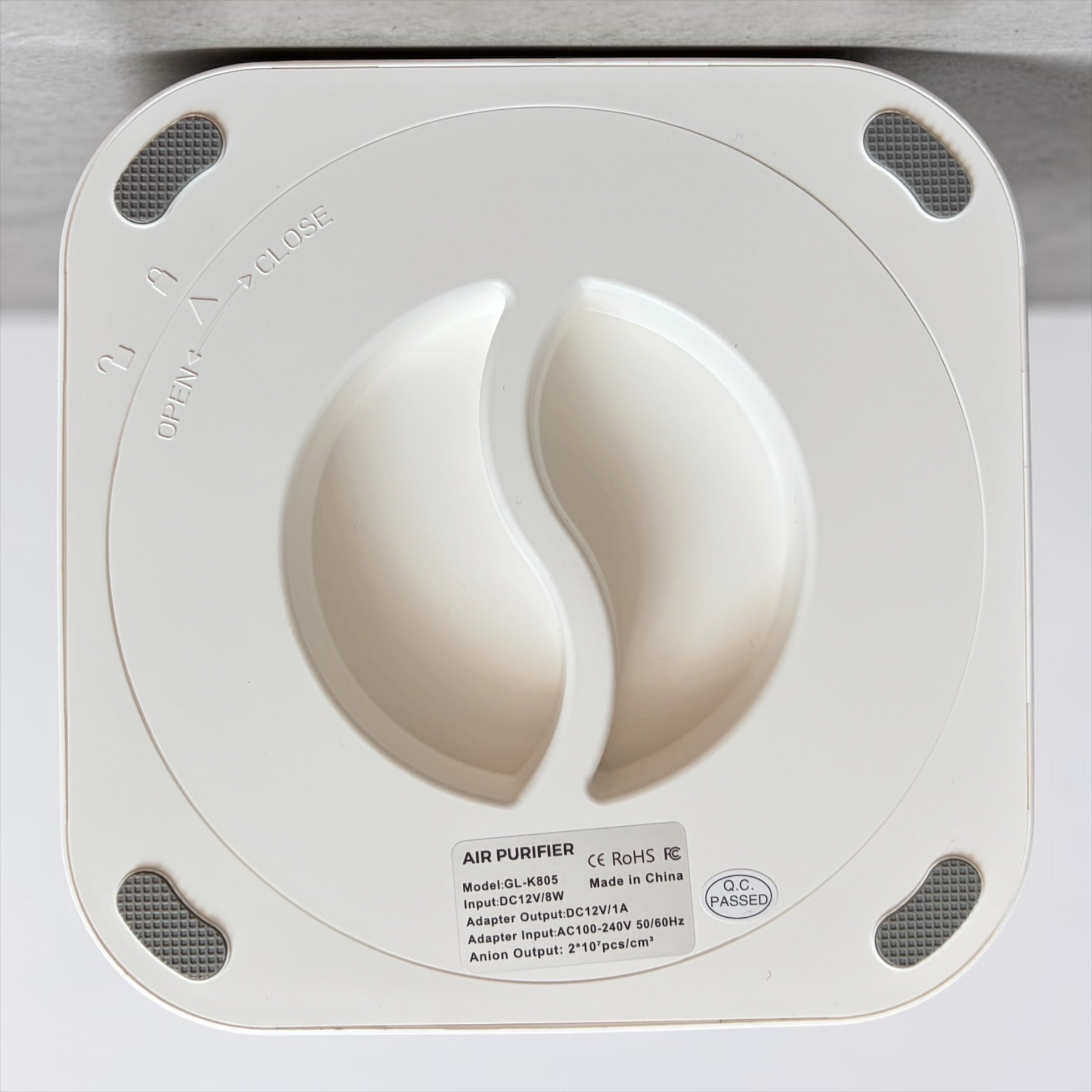 Portable NuVibe™ air purifier lightweight design for room to room use