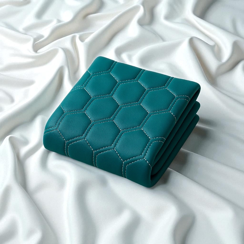 NuVibe™ Ergonomic Cushion Cover in Turquoise – Durable polyester spandex fabric with honeycomb design
