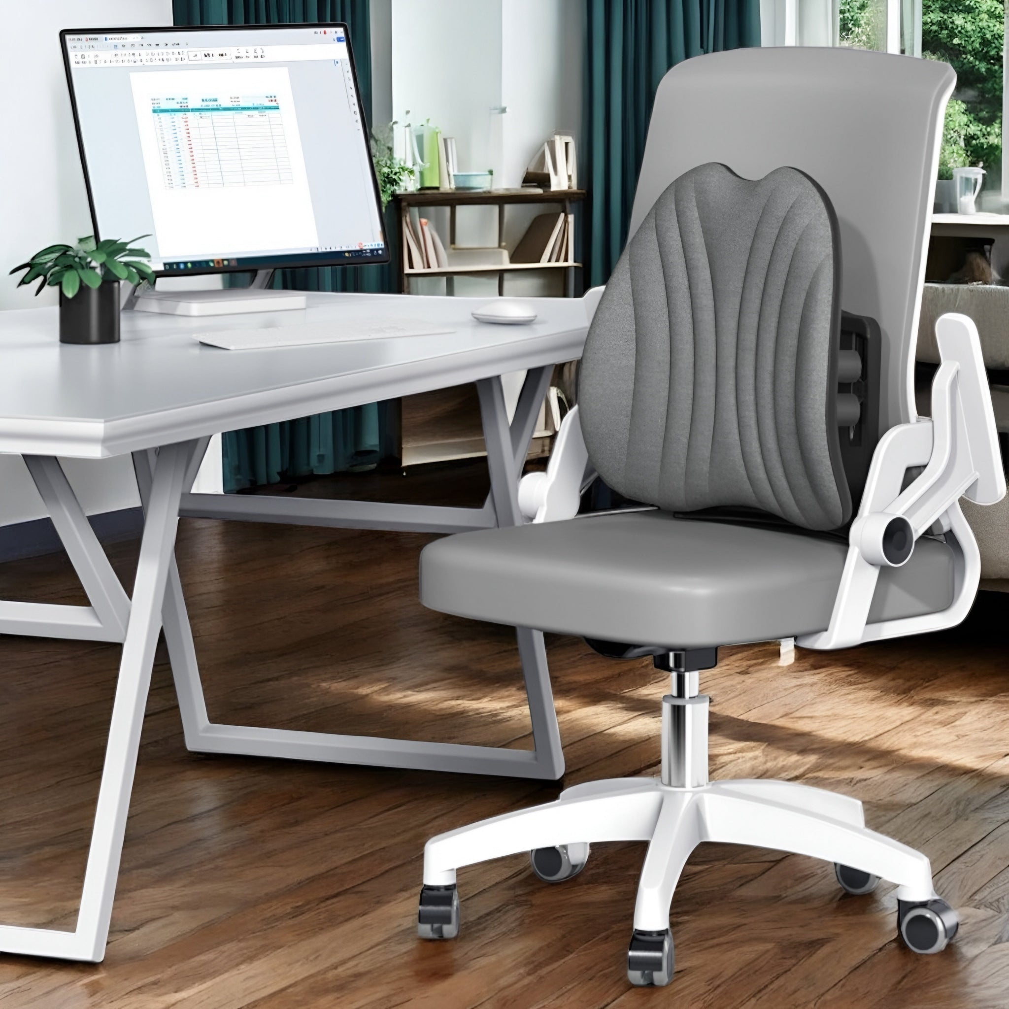 NuVibe Angel Ergonomic Cushion – Lumbar Support for Office Chair to Prevent Back Pain During Work