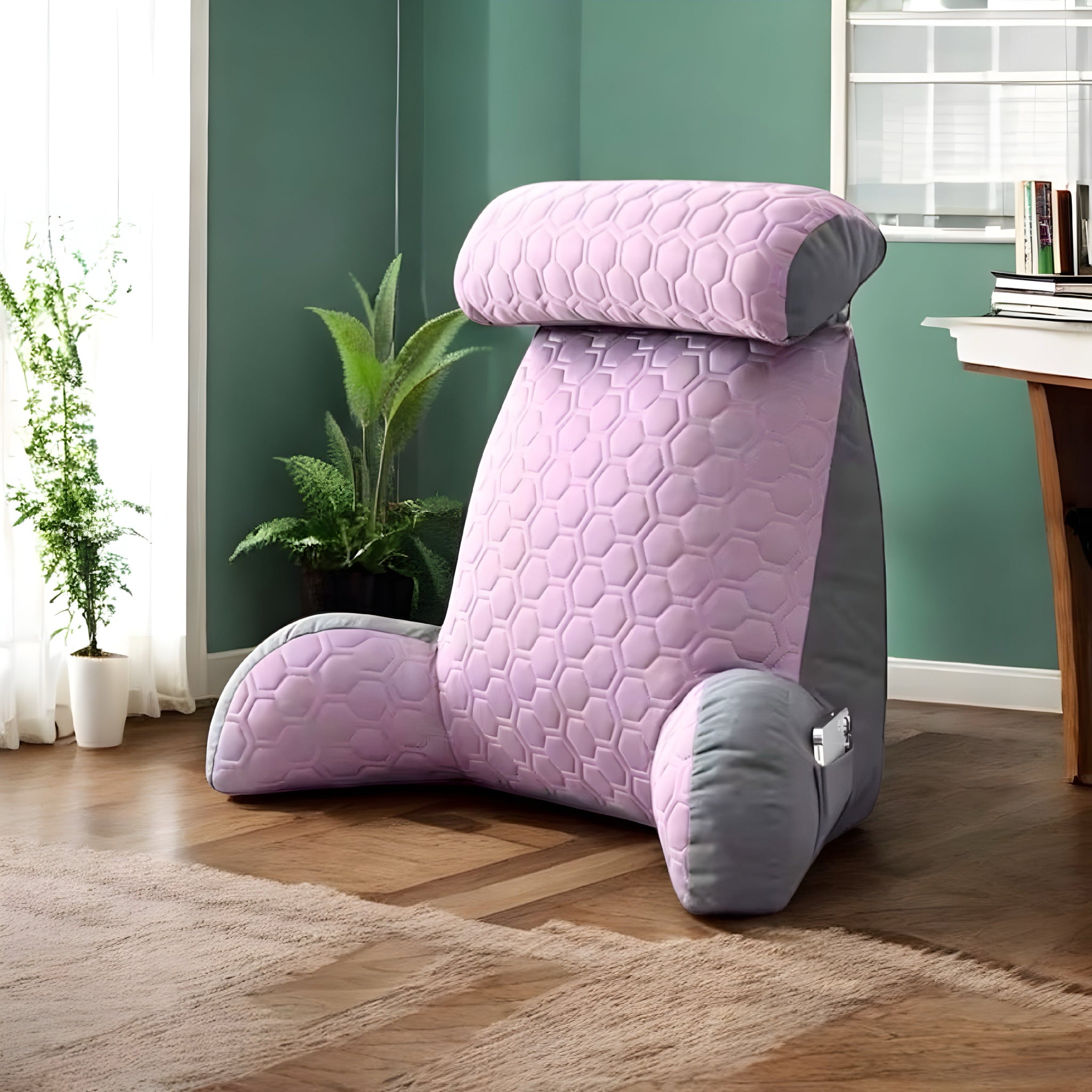 NuVibe Ergonomic Comfort Cushion in Lavender – Therapeutic Back Support for Long Sitting and Relaxation
