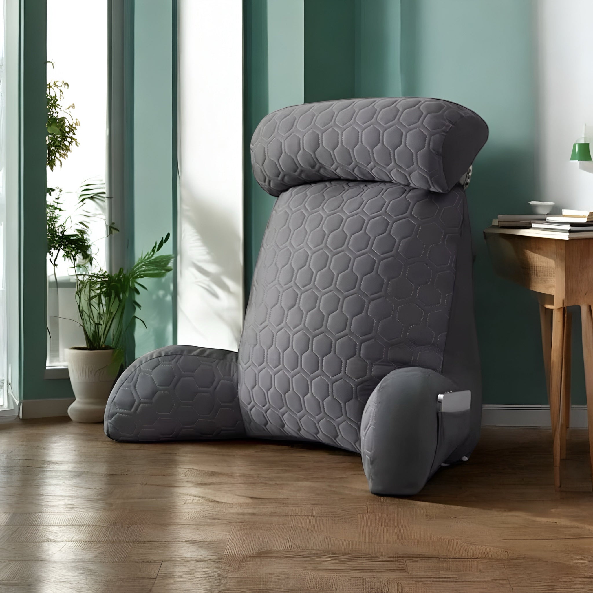 NuVibe Ergonomic Comfort Cushion in Pearl Grey – Premium Back Support for Posture and Pain Relief